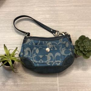 Coach blue bag with letters